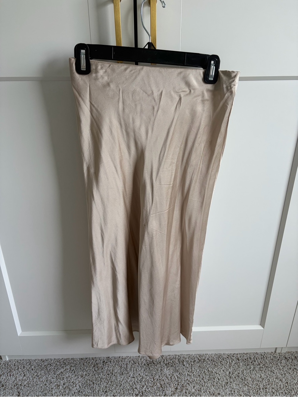 Quince Light Cream Bias Maxi Skirt